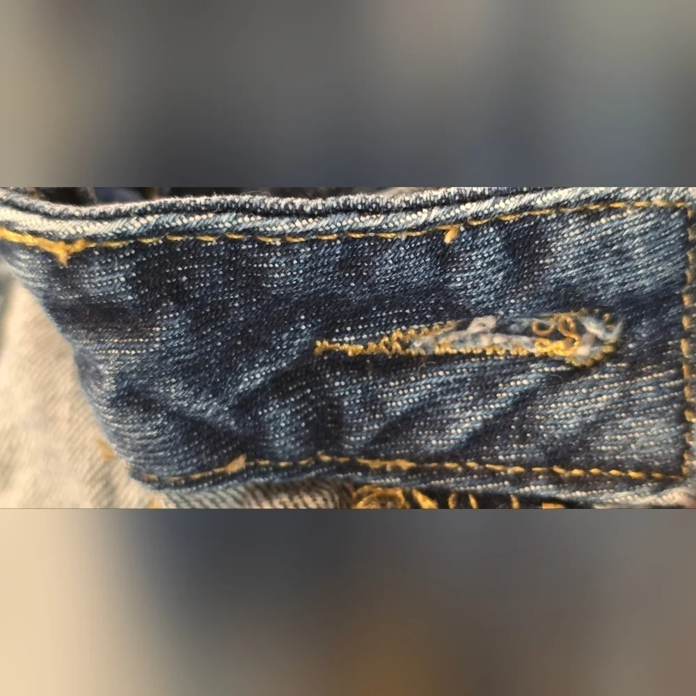 Mossimo Supply Co. High-Rise Distressed Denim Short Shorts, Size 14/32